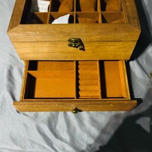 Wooden Watch/Jewelry Organizer with Velvet Lining